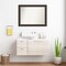 Cyprus Walnut Non-Beveled Custom Framed Bathroom Vanity Wall Mirror